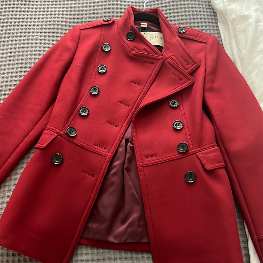 Red Burberry Coat - Us size 2